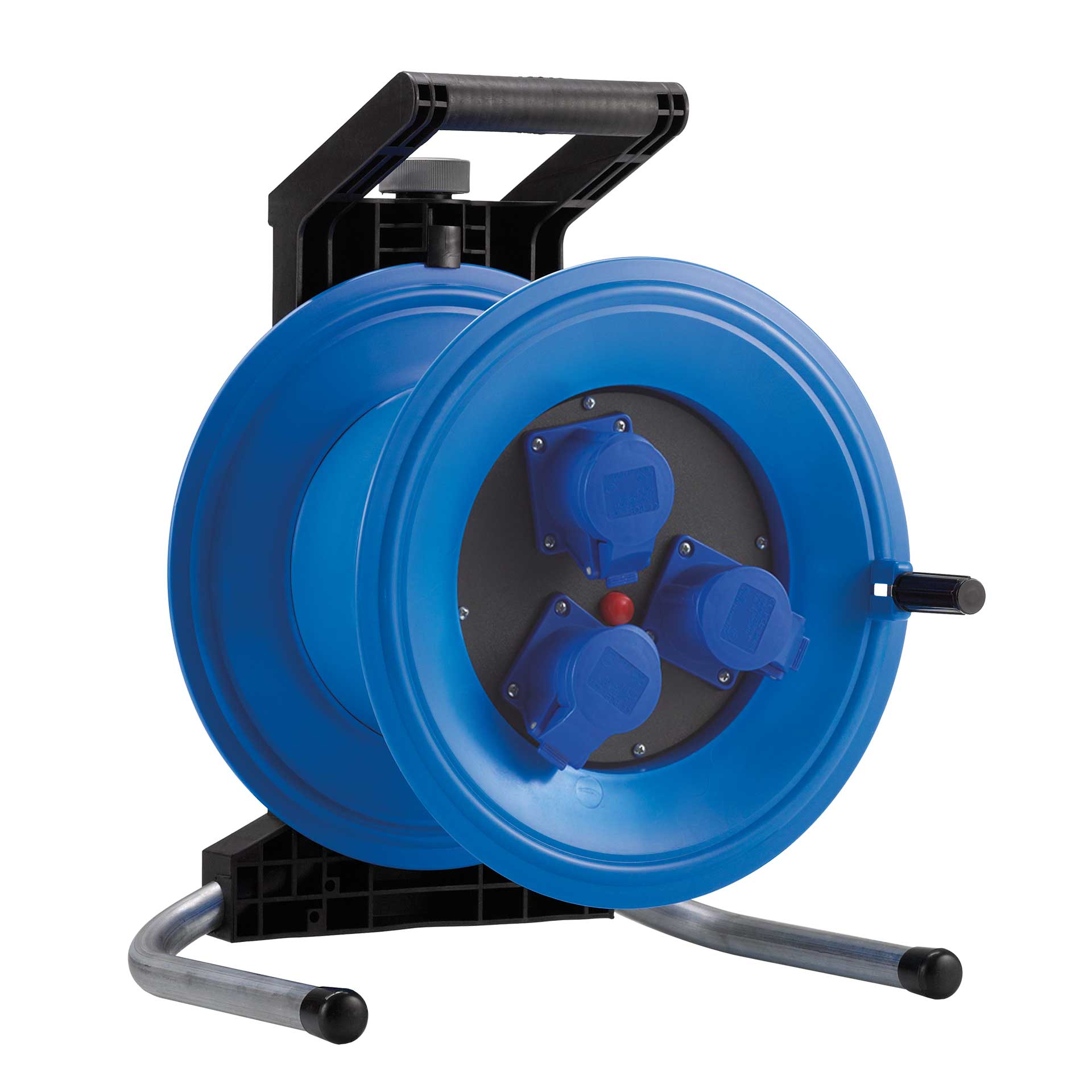 HEDI Kunststoff-Kabeltrommel Leertrommel Professional Plus 3 CEE Steckdosen
