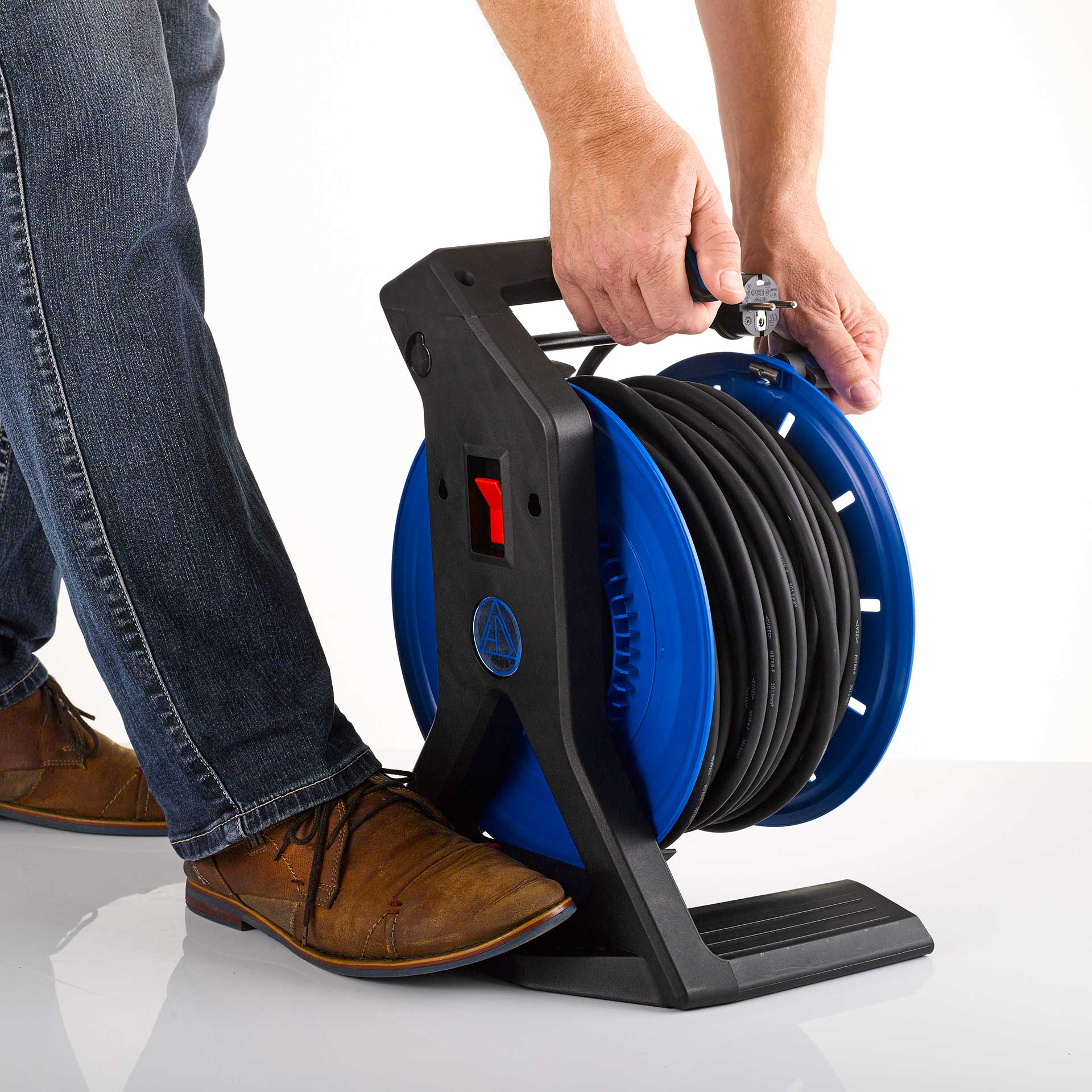 HEDI Kabeltrommel 25m H07RN-F 3G2,5 Generation 7 Champion Trittfläche