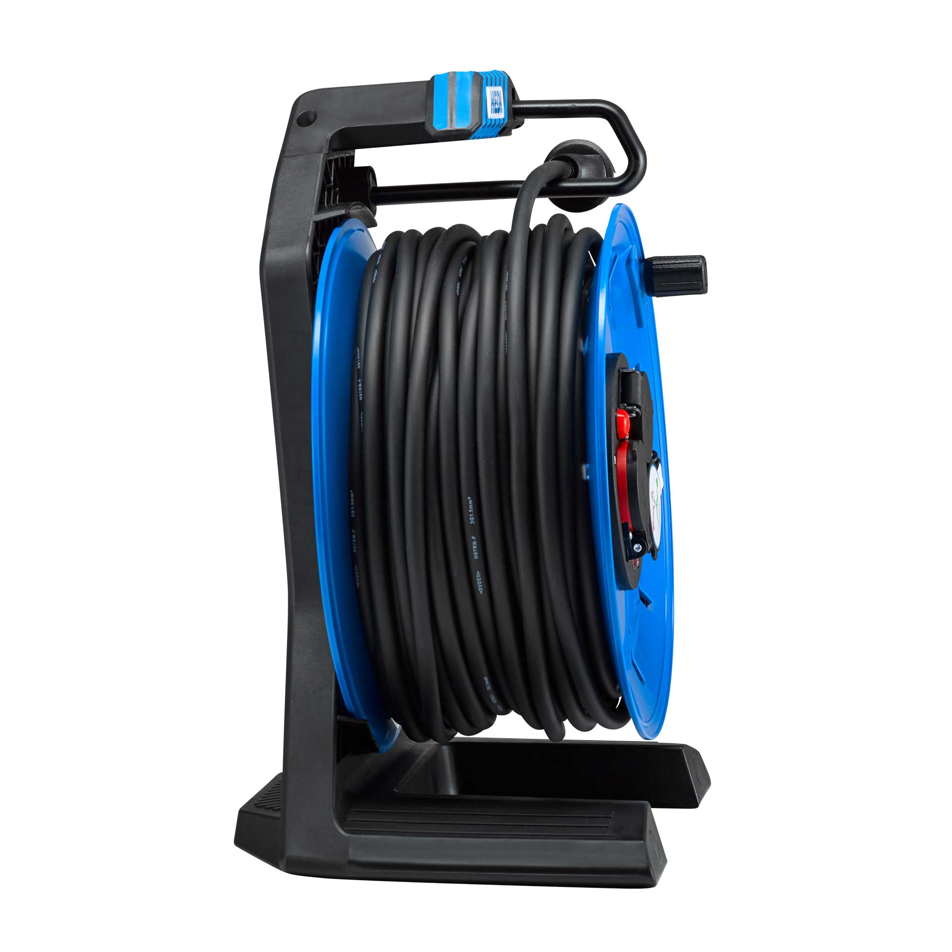 HEDI Vollkunststoff-Kabeltrommel Companion Plus H07RN-F 3G2,5 50m Seite