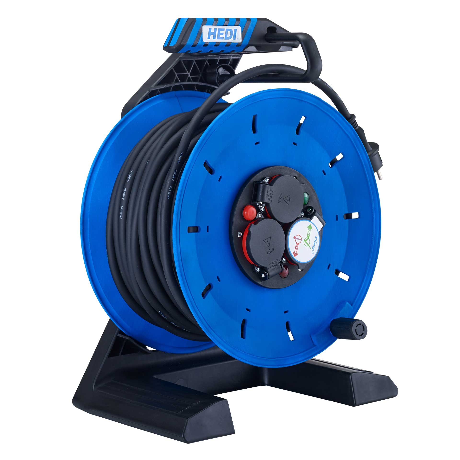 HEDI Vollkunststoff-Kabeltrommel Companion Plus H07RN-F 3G2,5 50m