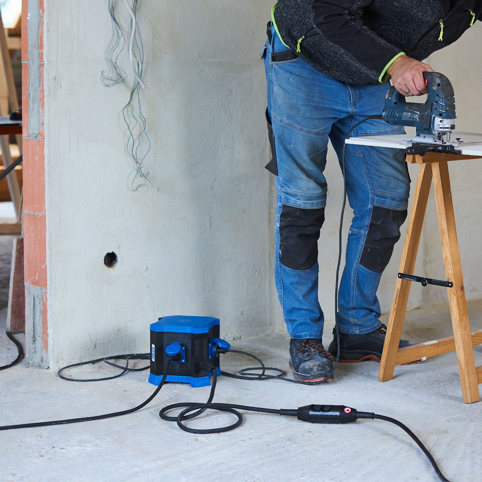 HEDI Steckdosenverteiler m.STATION 250 V-Ausführung mit PRCD-S Anwendung