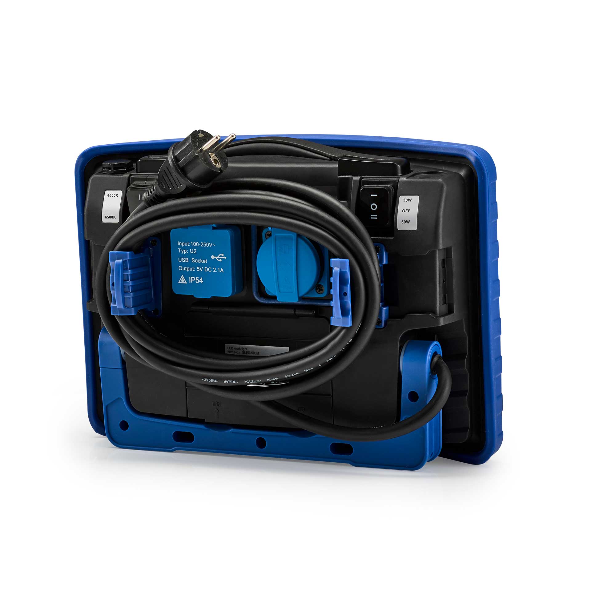 HEDI Arbeitsleuchte LED-Switch 100 Watt Kabelhalterung