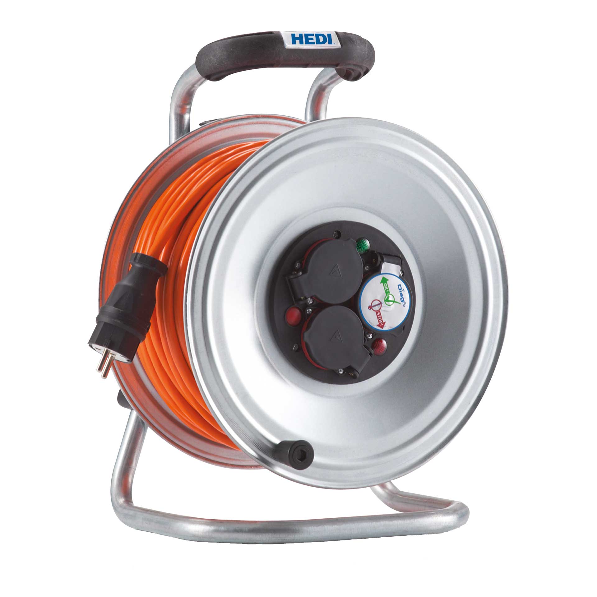 HEDI Stahlblech-Kabeltrommel 50m H07BQ-F 3G1,5 Professional