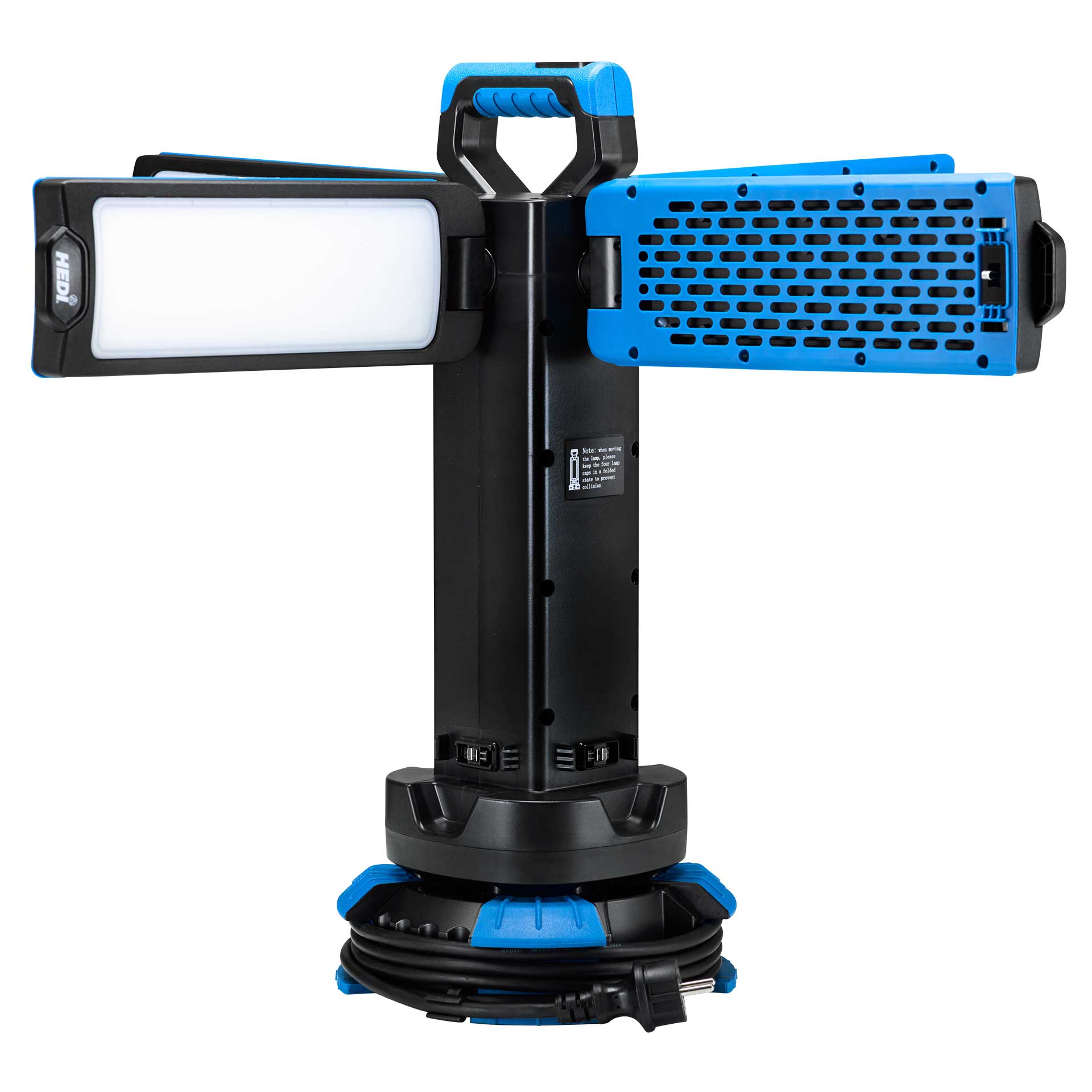 HEDI Arbeitsleuchte LED SUN 4 Seiten schraeg ausgeklappt