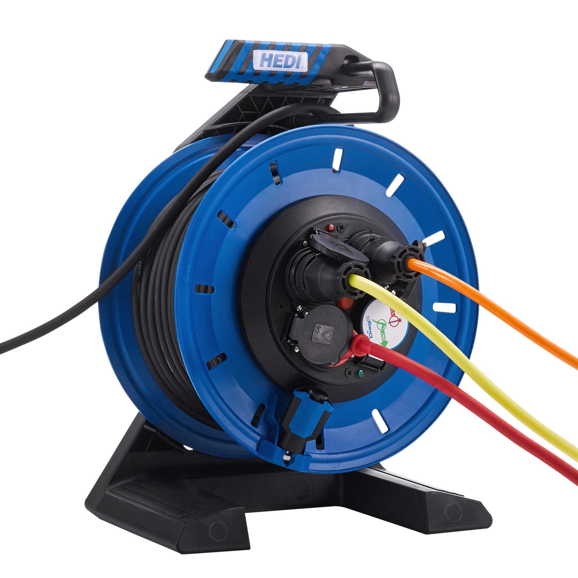 HEDI Vollkunststoff-Kabeltrommel Generation 7 Champion Schleifring 40m H07RN-F 3G2,5