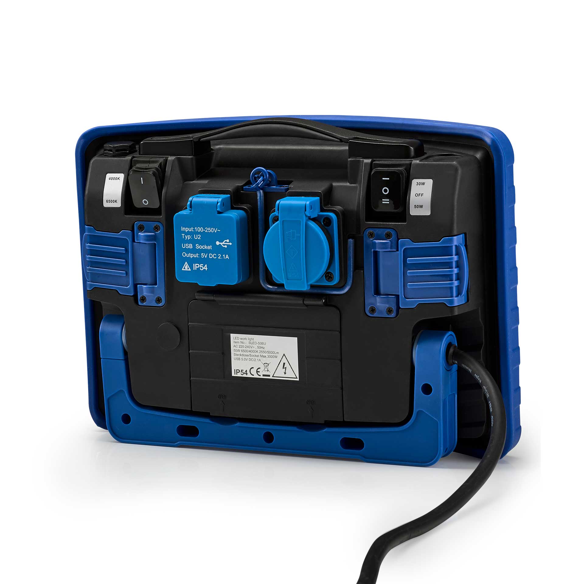 HEDI Arbeitsleuchte LED-Switch 100 Watt Rückseite
