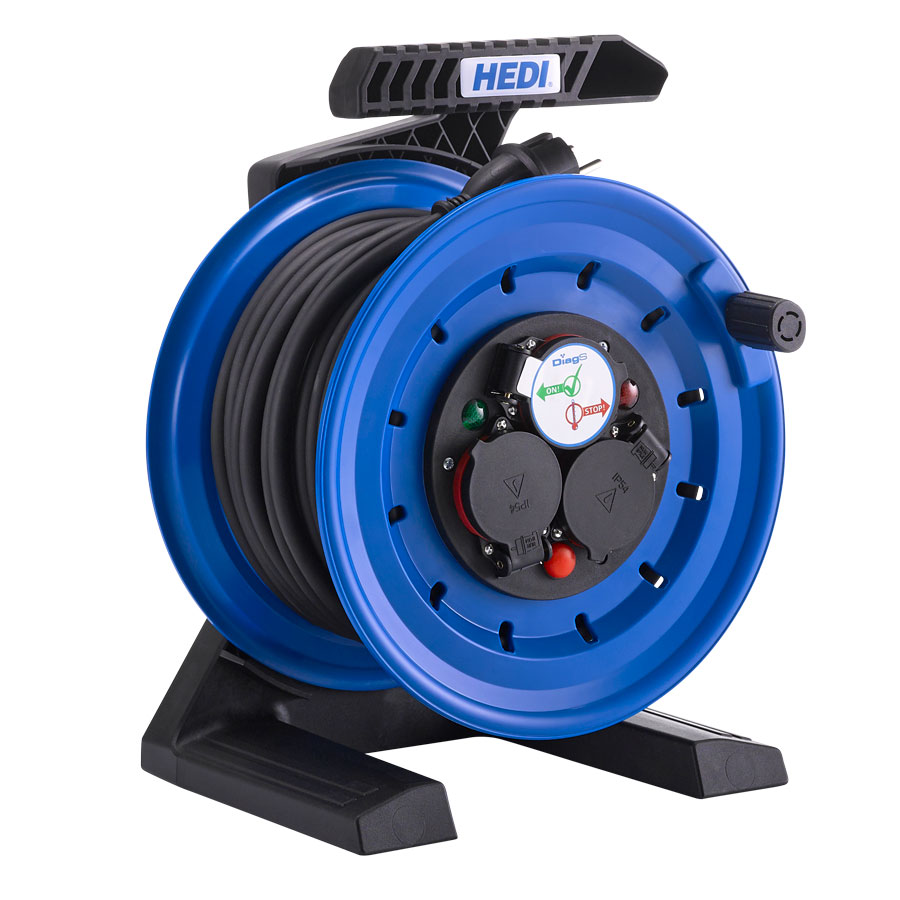 HEDI Vollkunststoff-Kabeltrommel Generation 7 Coworker 40m H05RR-F 3G1,5