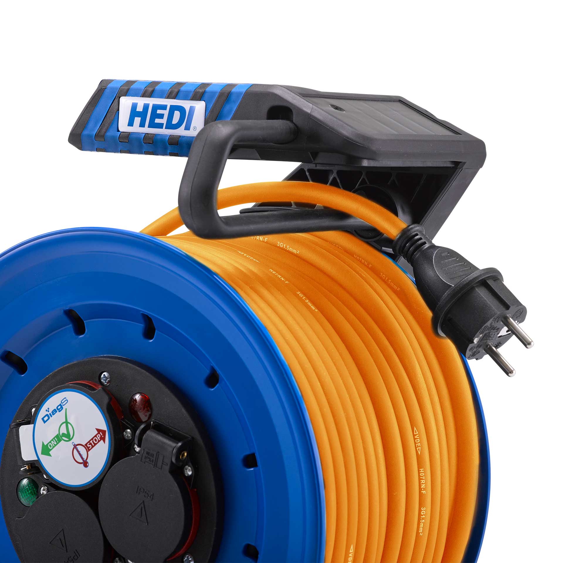 HEDI Kabeltrommel 40m H07BQ-F 3G1,5 Kabelführung