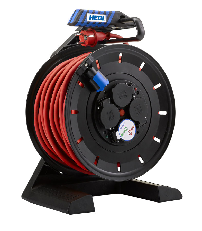 HEDI Kabeltrommel schwarz 40m H07RN-F 3G1,5 IP54
