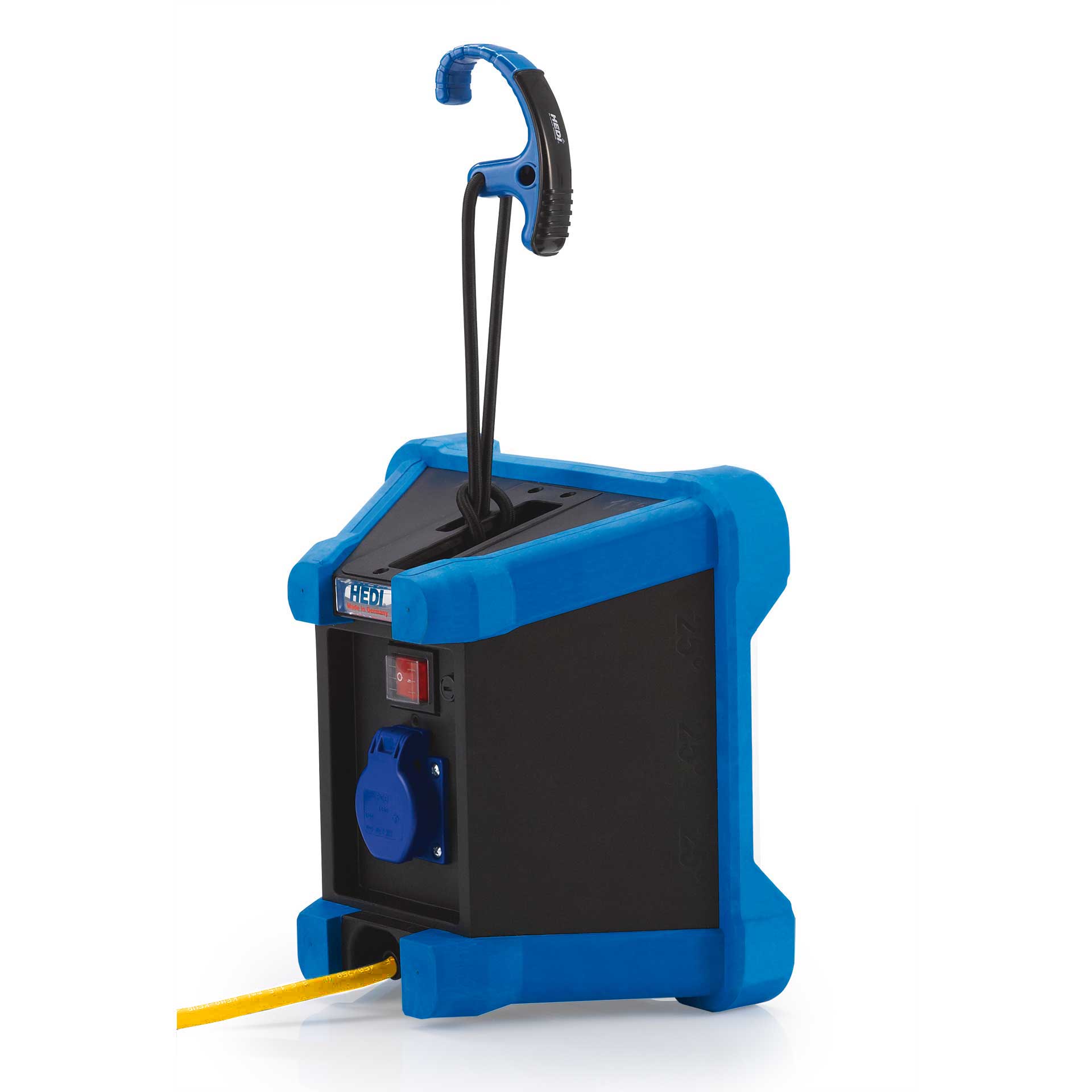HEDI Arbeitsleuchte LEDCUBE mit H07BQ-F Aufhängung mit HEDI CabelFix (im Leferumfang enthalten)
