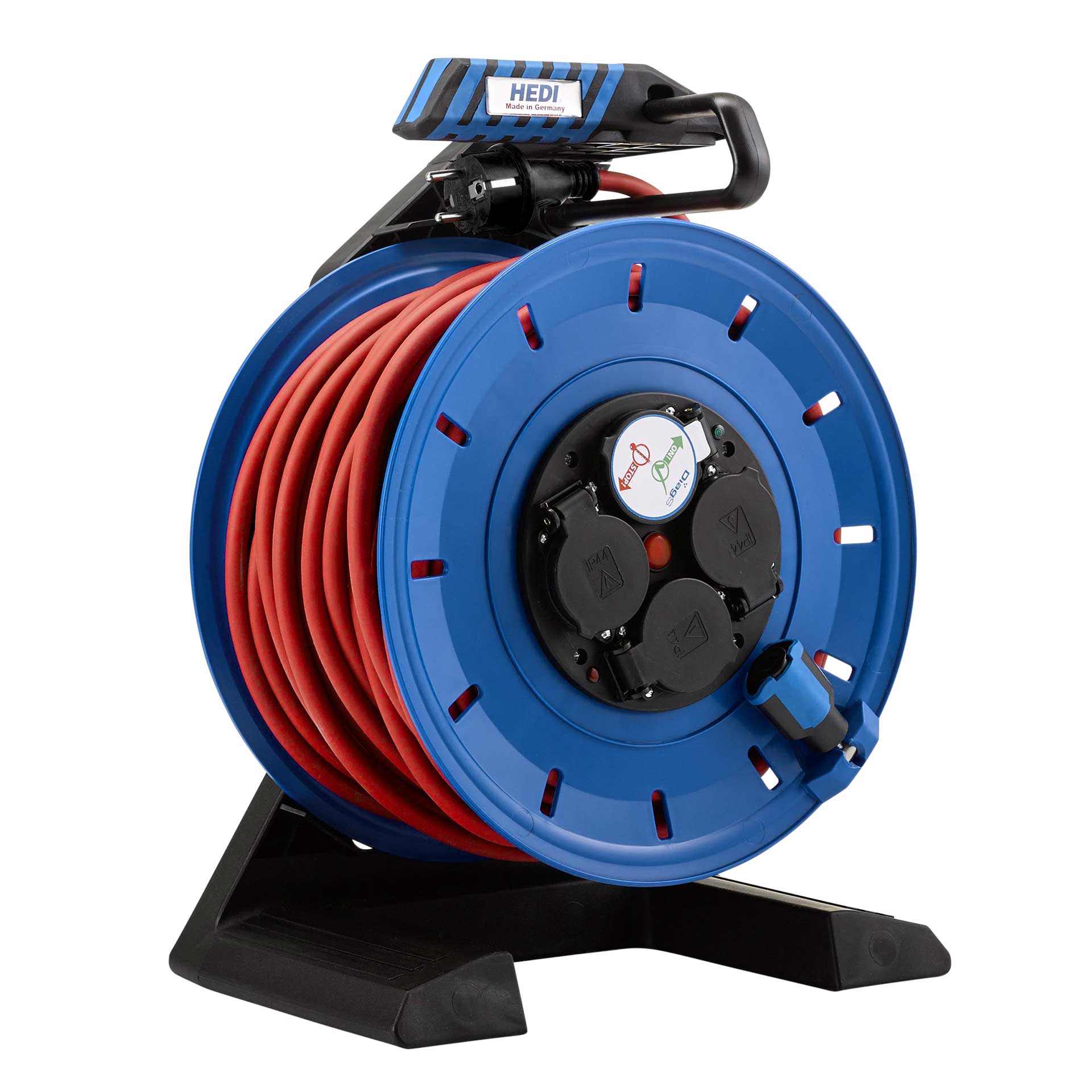 HEDI Volllkunststoff-Kabeltrommel Generation 7 Champion 40 H07RN-F 3G2,5 rot