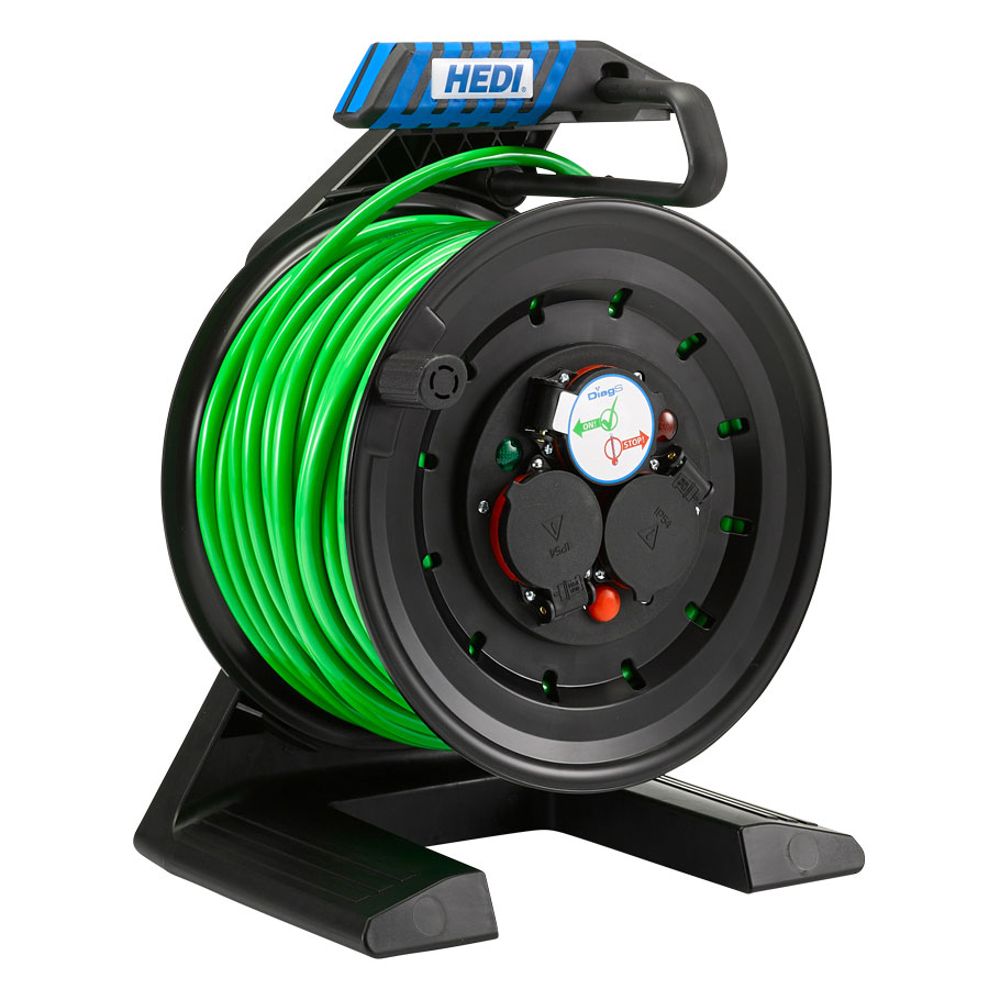 HEDI Kabeltrommel in schwarz 40m H07BQ-F 3G1,5 Generation 7 Companion