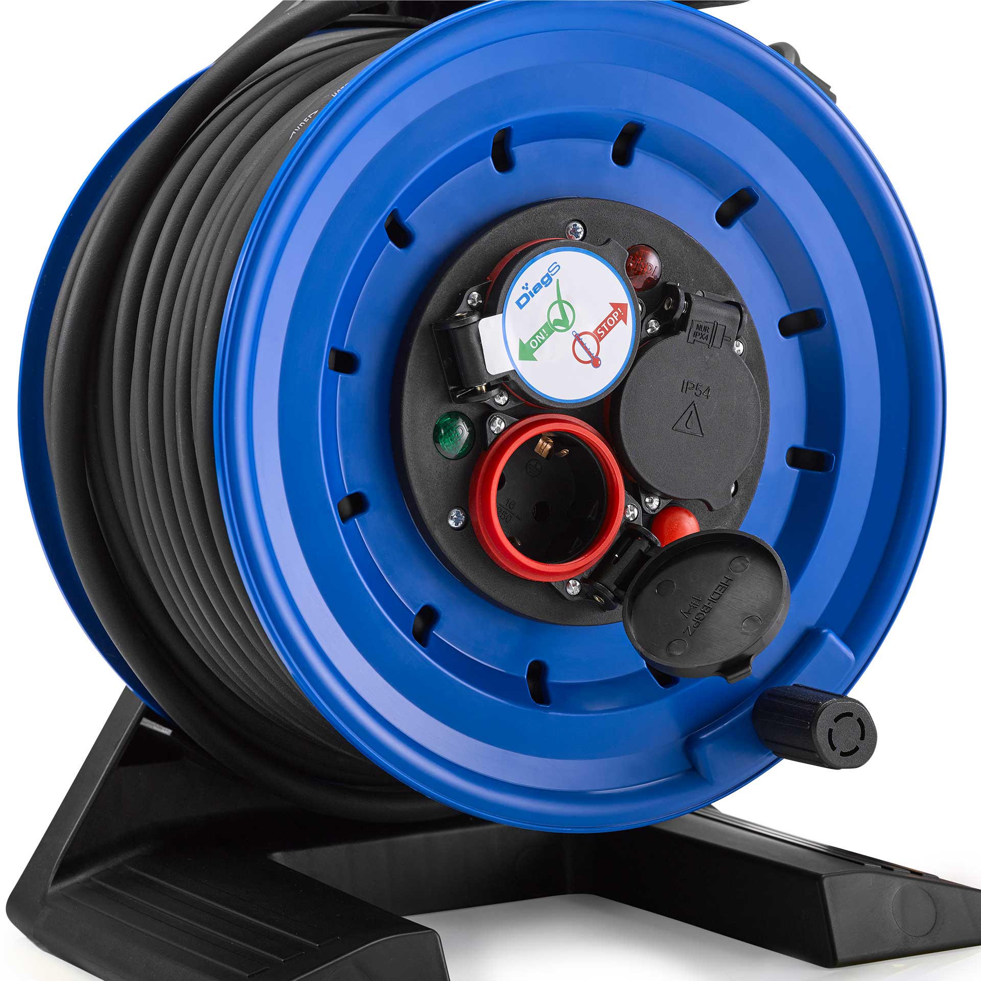 HEDI Kabeltrommel 50m H05RR-F 3G1,5 Steckdosen