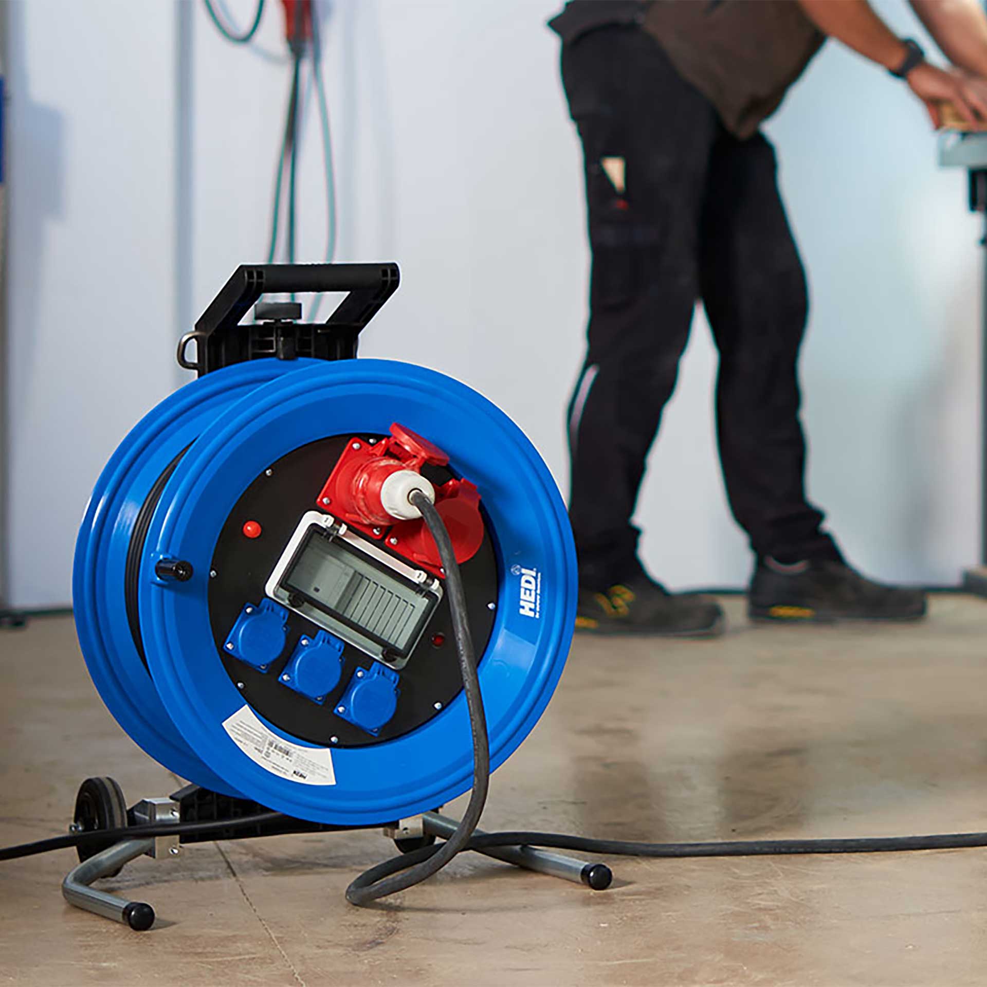 HEDI Kunststoff-Kabeltrommel Professional PLUS 50m Anwendung