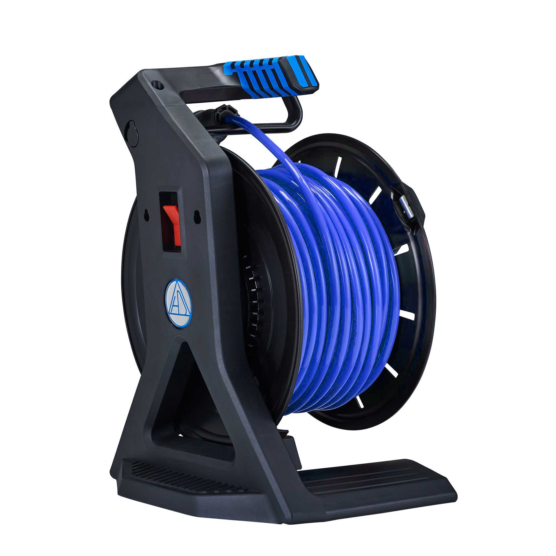 HEDI Kabeltrommel schwarz 40m H07BQ-F 3G2,5 blau Rueckseite