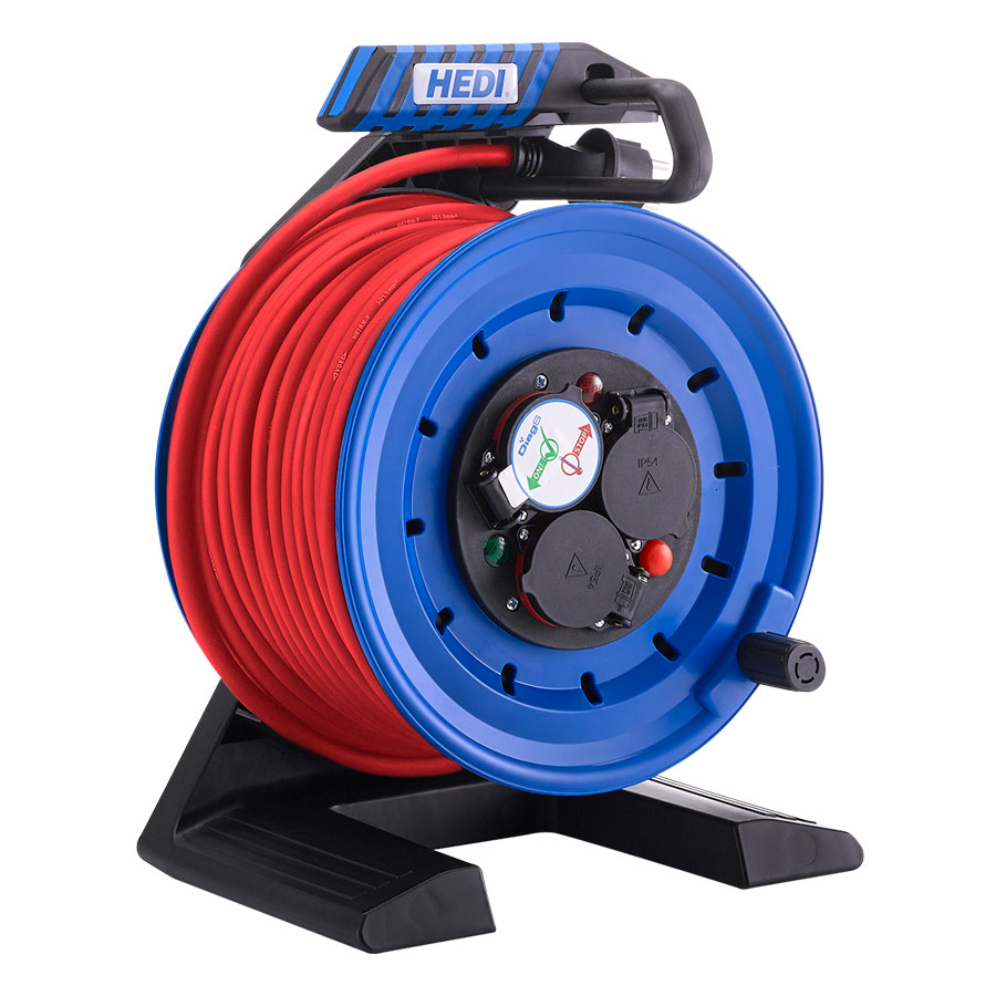 HEDI Kabeltrommel 40m H07RN-F 3G1,5 in rot Generation 7 Companion